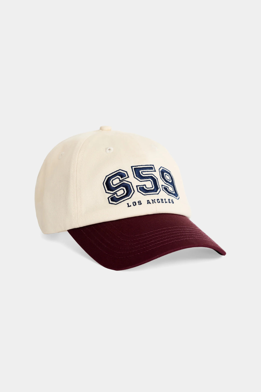 Tennis Cap - Creme/Dark Cherry
