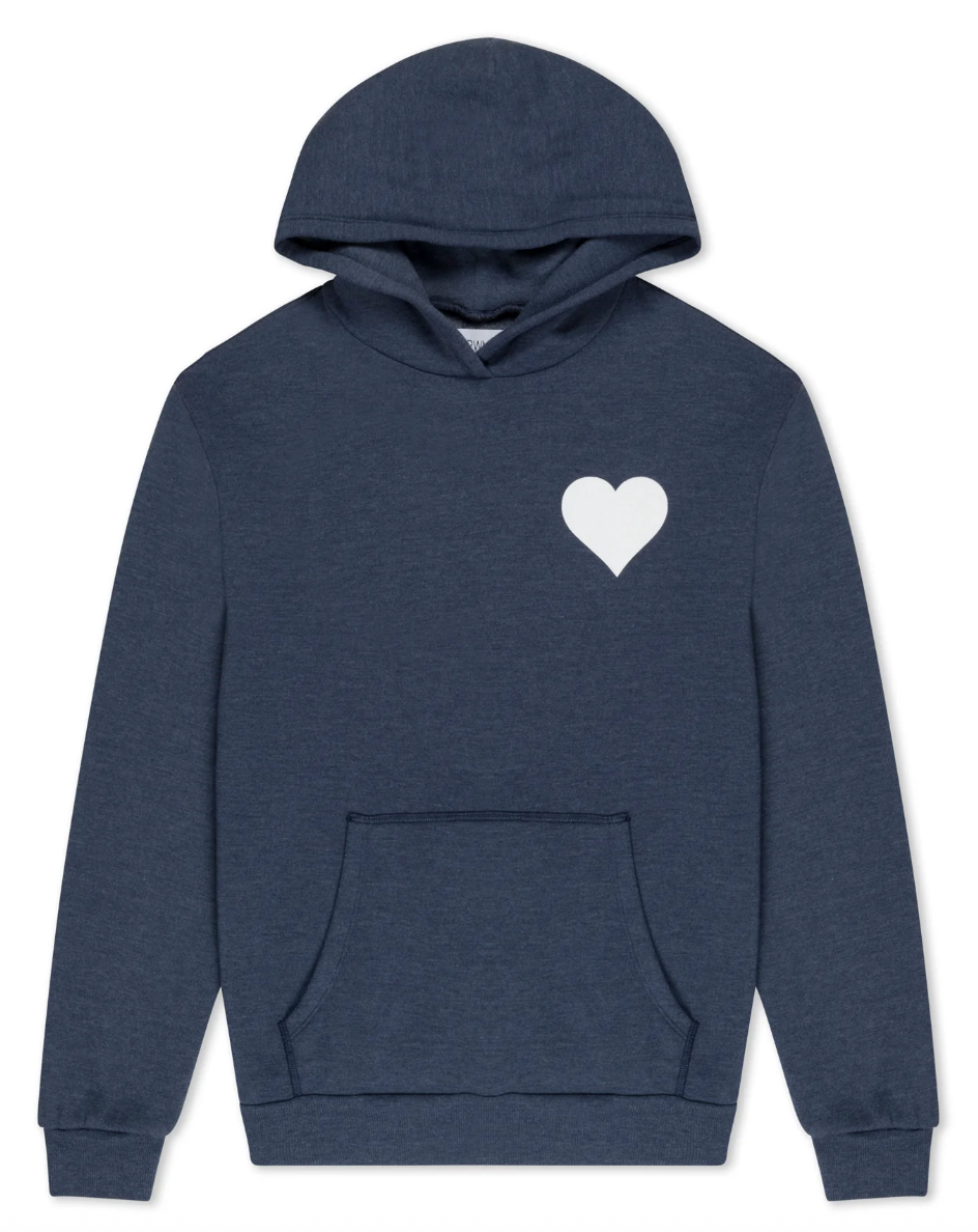 Heart Hoodie - Navy