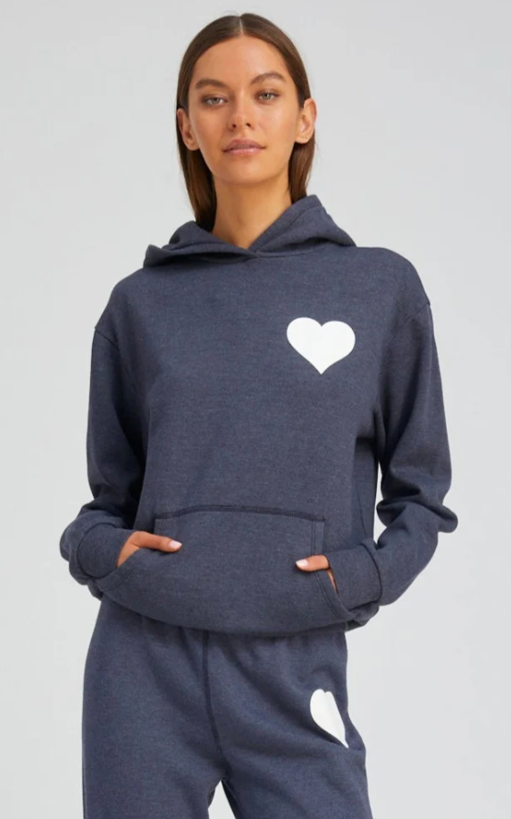 Heart Hoodie - Navy