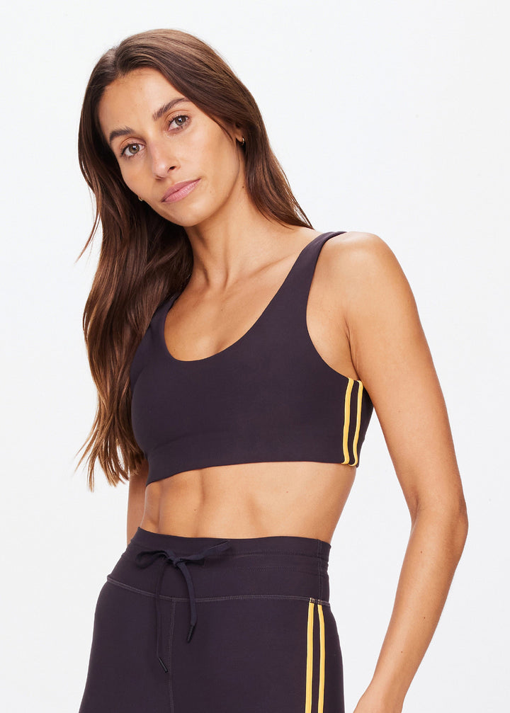 Beaufort Harley Scoop Bra - Charcoal/Marigold