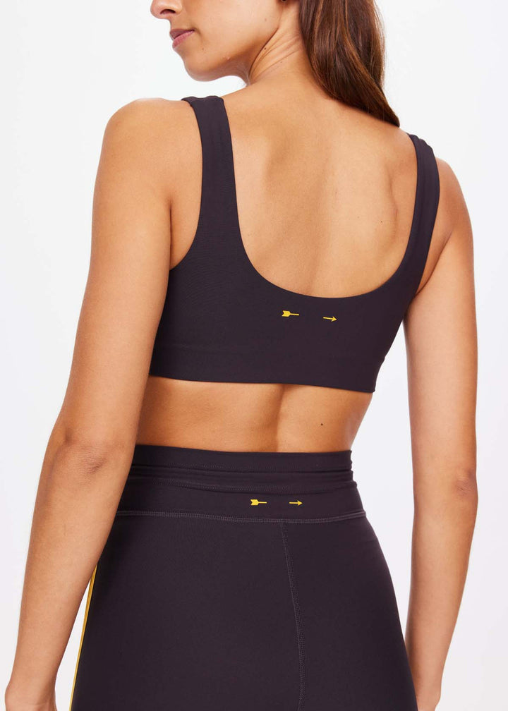 Beaufort Harley Scoop Bra - Charcoal/Marigold