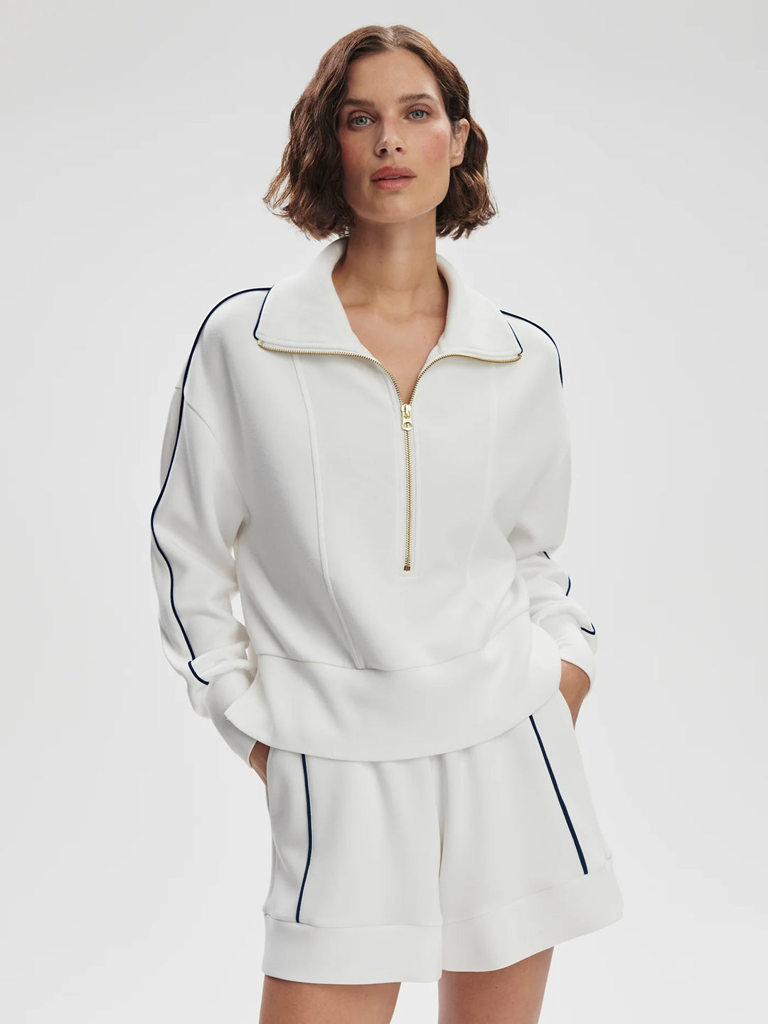 Davenport Half Zip - White