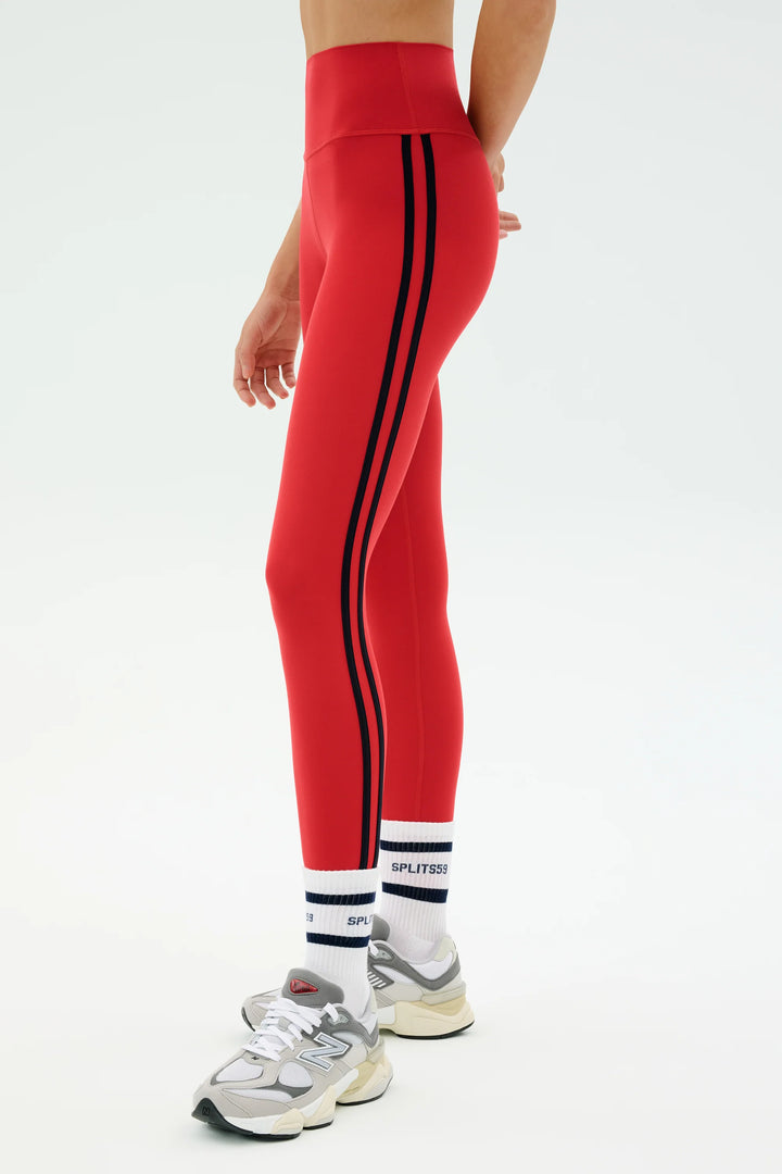 Ella High Waist Airweight 7/8 Legging - Pirate Red/Indigi