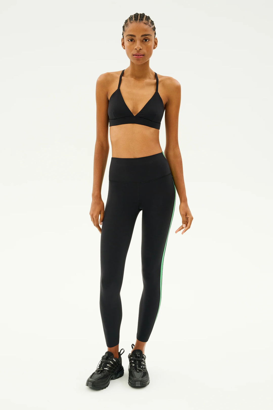 Clare High Waist Rigor 7/8 - Black/Grass