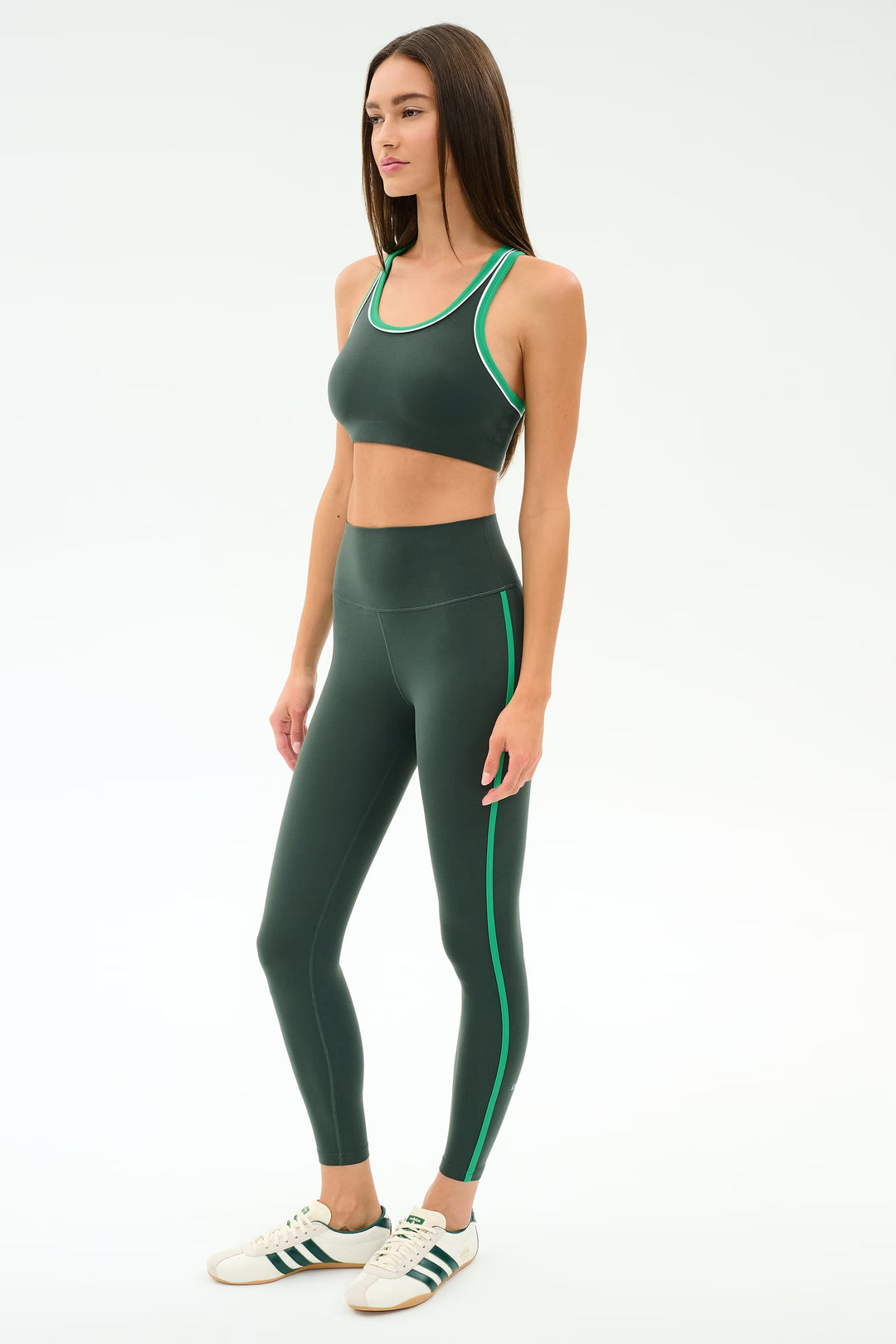 Amber Airweight High Waist 7/8 Legging - Military/Spearmint