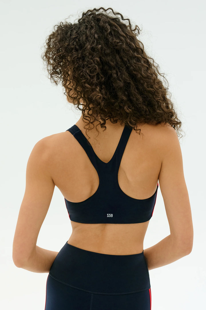 Ella Airweight Bra - Indigo/Pirate Red