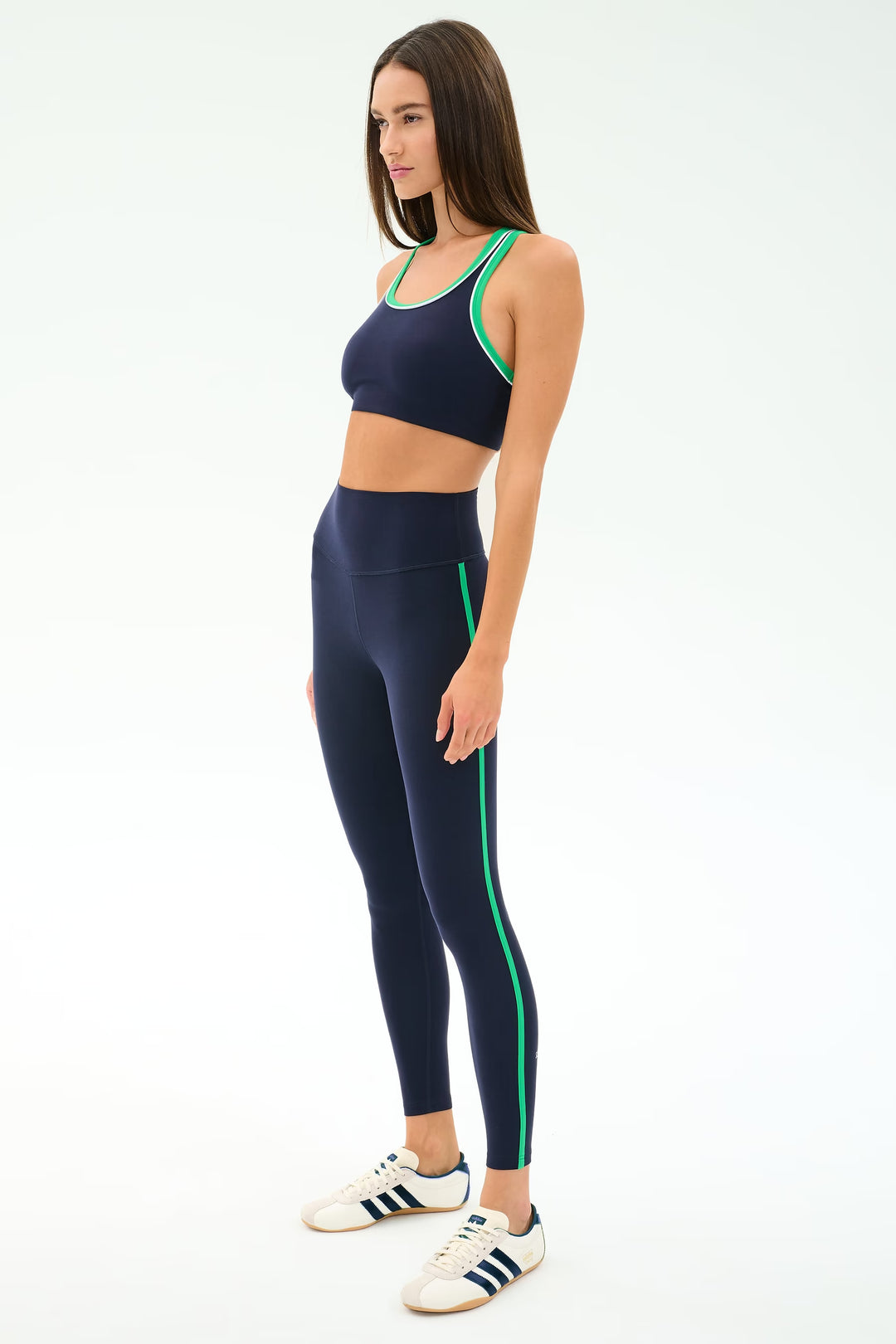 Amber Airweight High Waist 7/8 Legging - Indigo/Spearmint