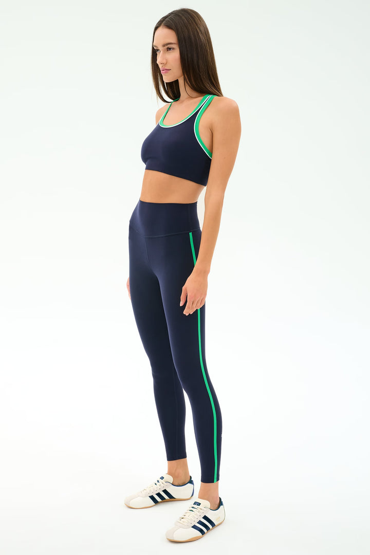 Amber Airweight High Waist 7/8 Legging - Indigo/Spearmint