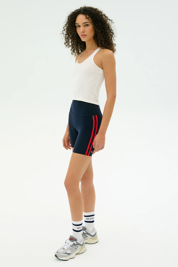 Ashby Rib Crop Tank - White