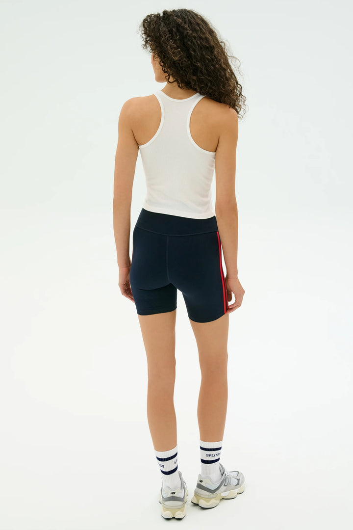 Ashby Rib Crop Tank - White