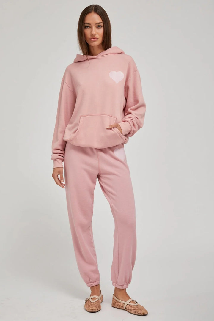 Heart Sweatpant - Camelia (Warm Pink)