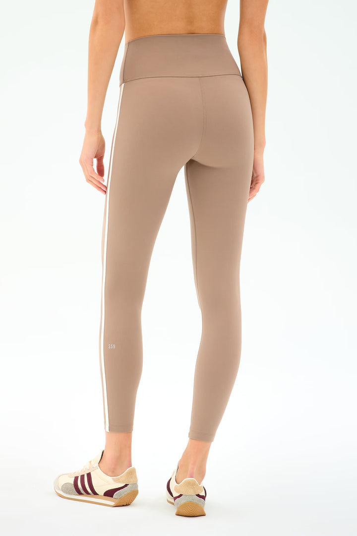 Mia Rigor Legging with Stripe - Latte/White