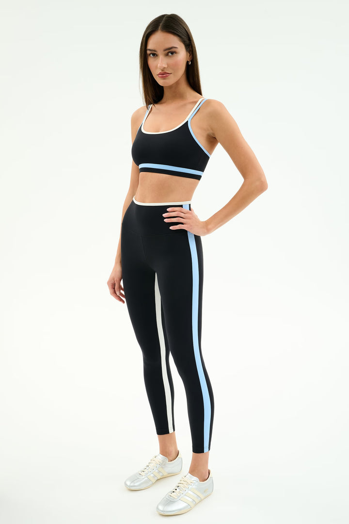 Eva Rigor Double Strap Bra -  Black/Skylight