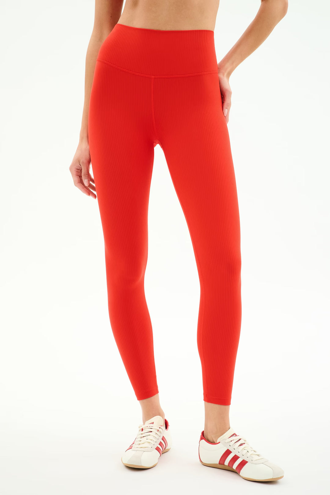Airweight Rib High Waist 7/8 - Lotus Red