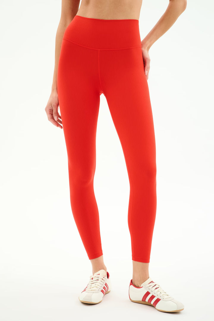 Airweight Rib High Waist 7/8 - Lotus Red