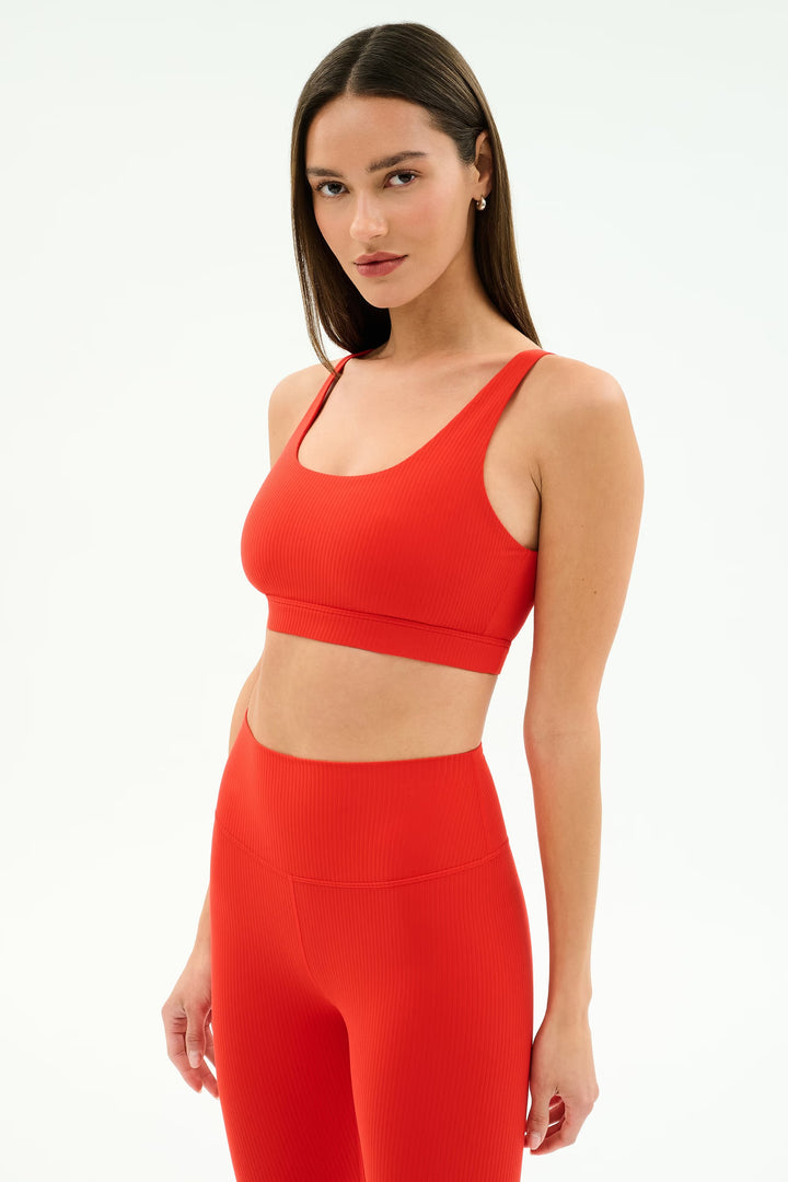 Airweight Rib Bra - Lotus Red