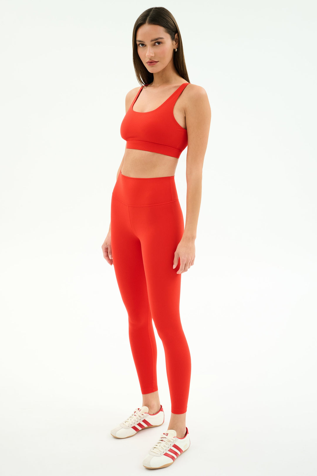 Airweight Rib High Waist 7/8 - Lotus Red