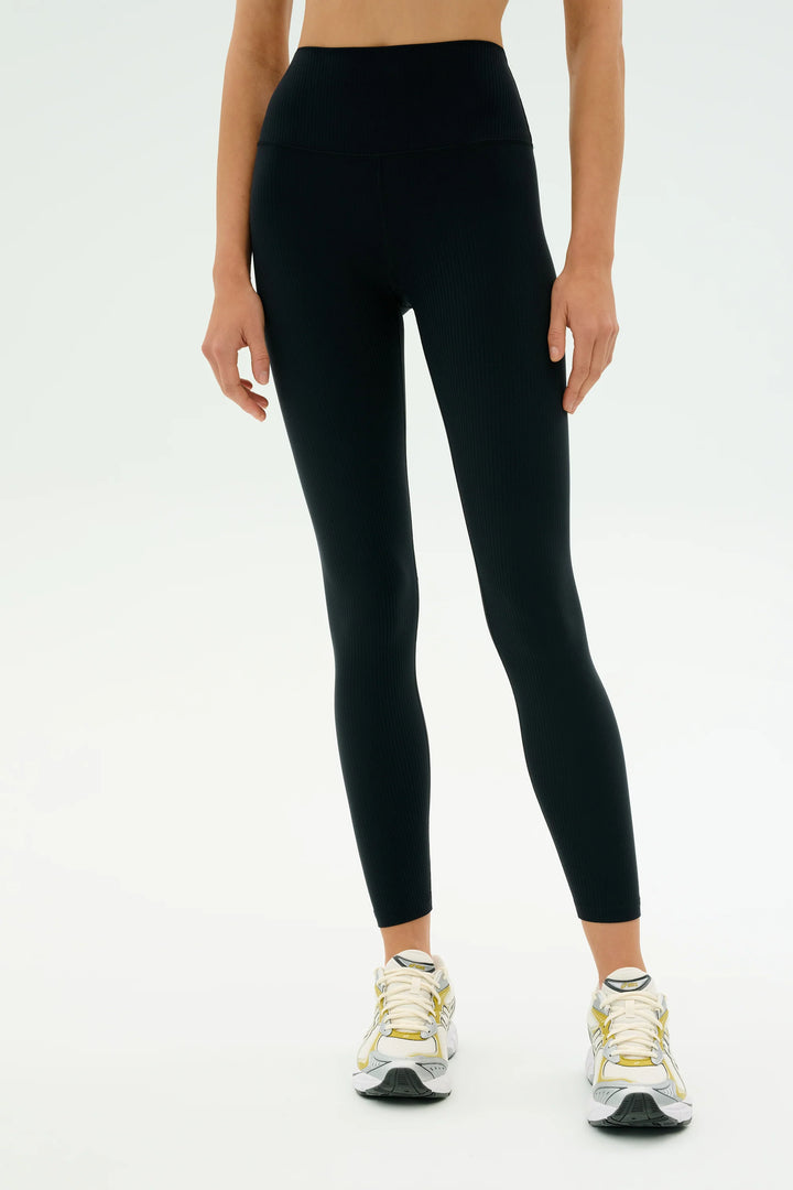 Airweight Rib High Waist 7/8 Legging - Black