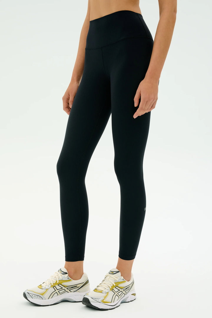 Airweight Rib High Waist 7/8 Legging - Black