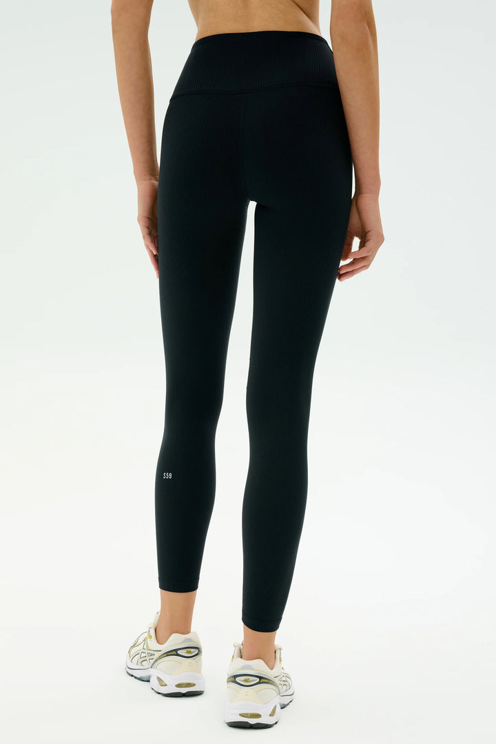 Airweight Rib High Waist 7/8 Legging - Black