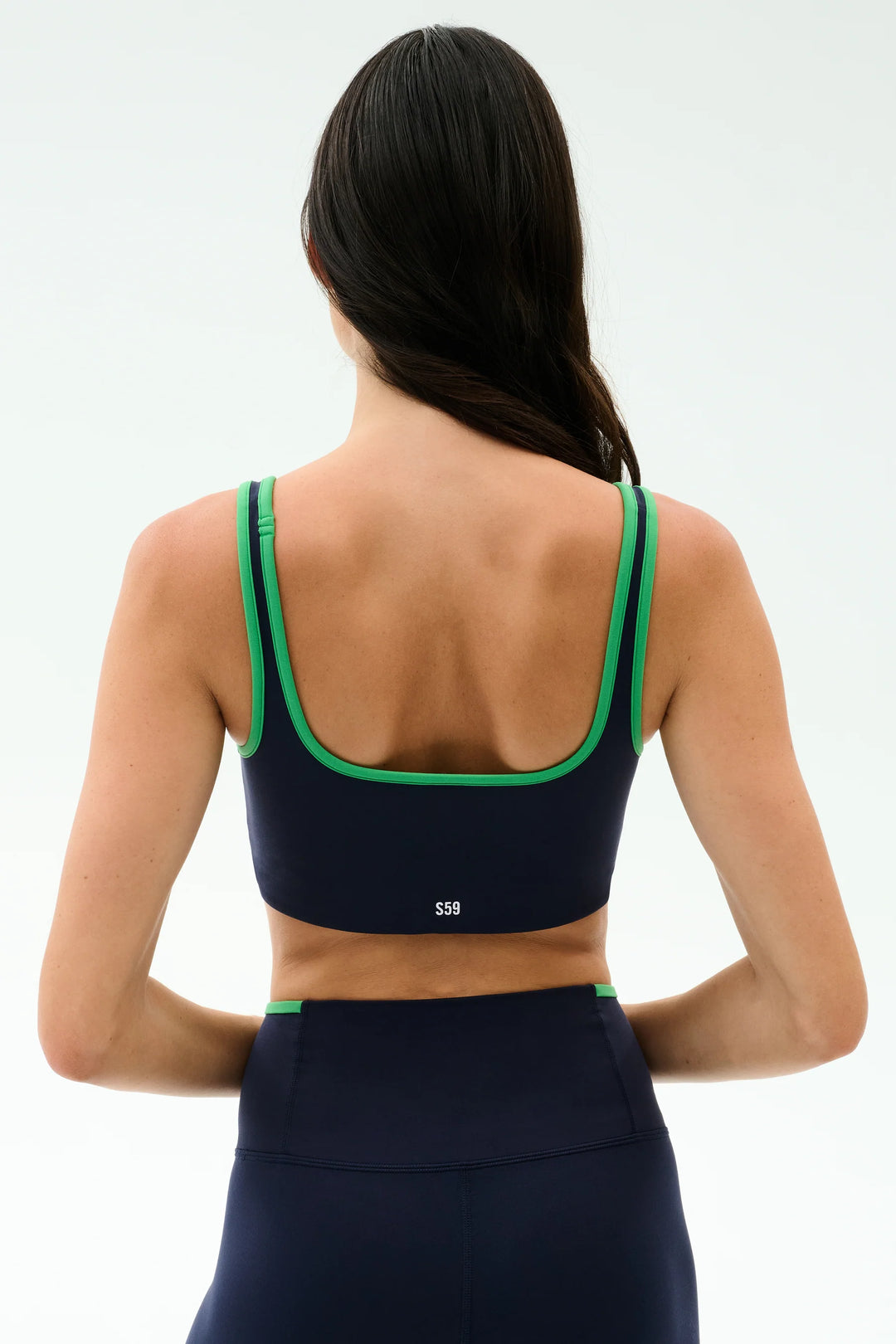 Cait Rigor Bra - Indigo/Grass
