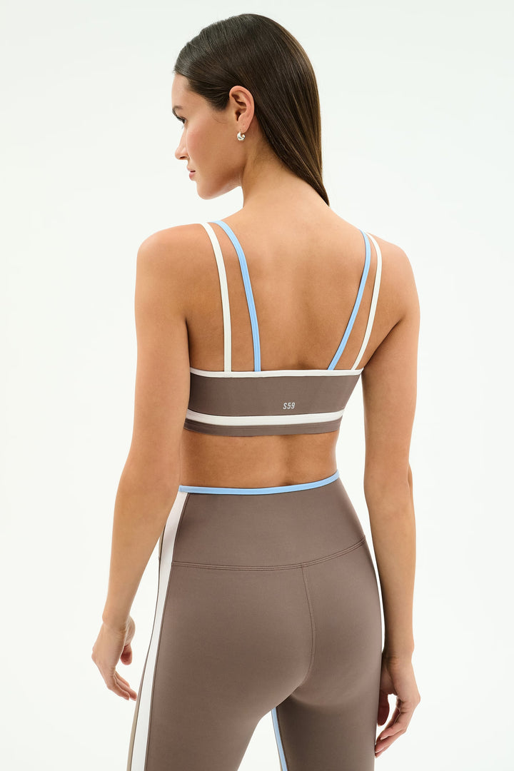 Eva Rigor Double Strap Bra - Lentil/White