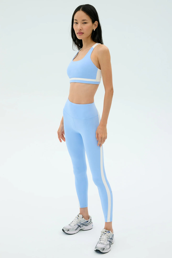 Miles High Waist Rigor 7/8 Legging - Skylight/White