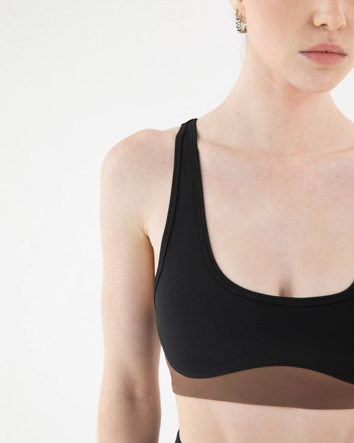 Heartbreaker Sports Bra - Black/Brown