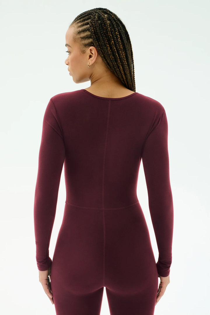 Chloe Airweight Jumpsuit - Dark Cherry
