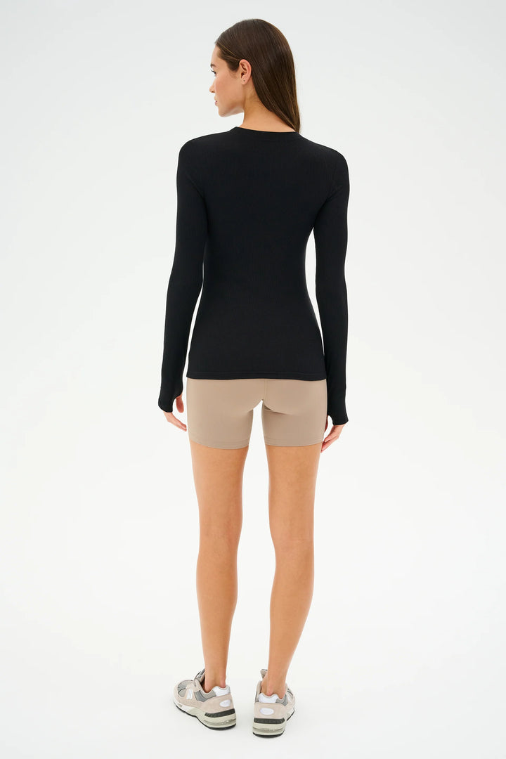 Louise Rib Long Sleeve - Black