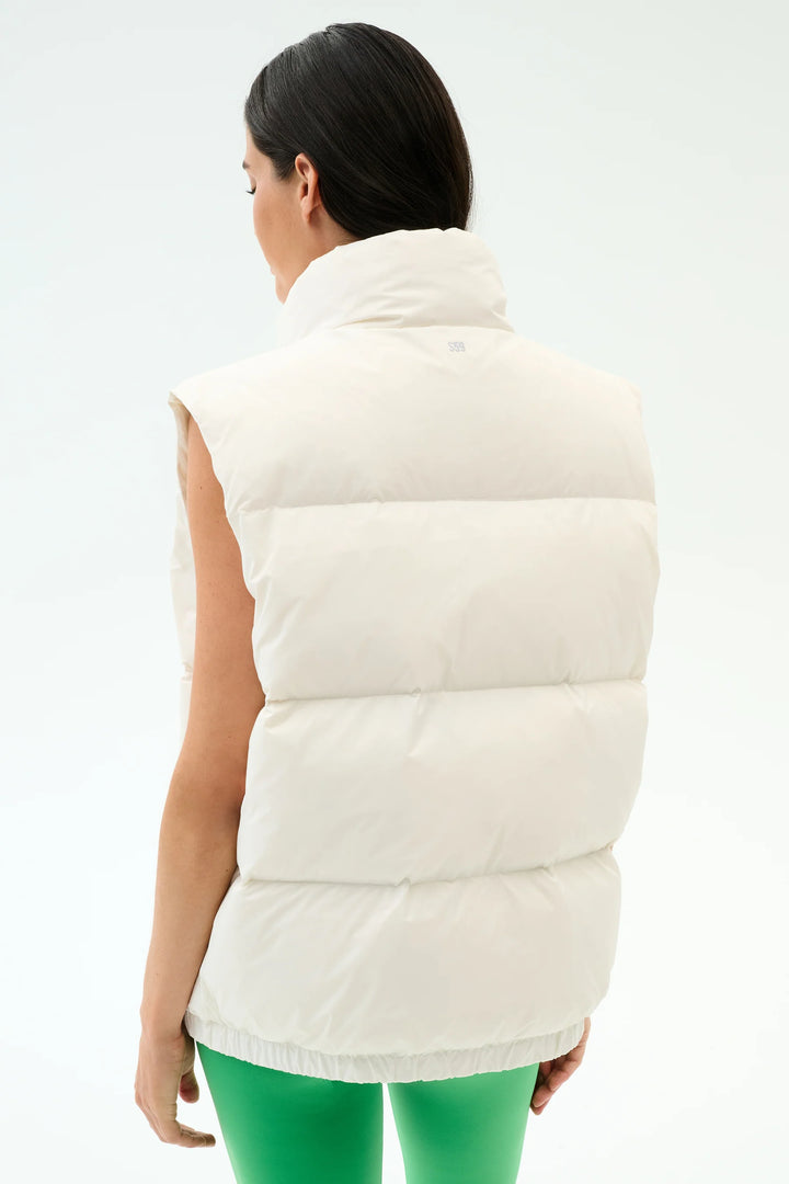Summit Nylon Puffer Vest - White
