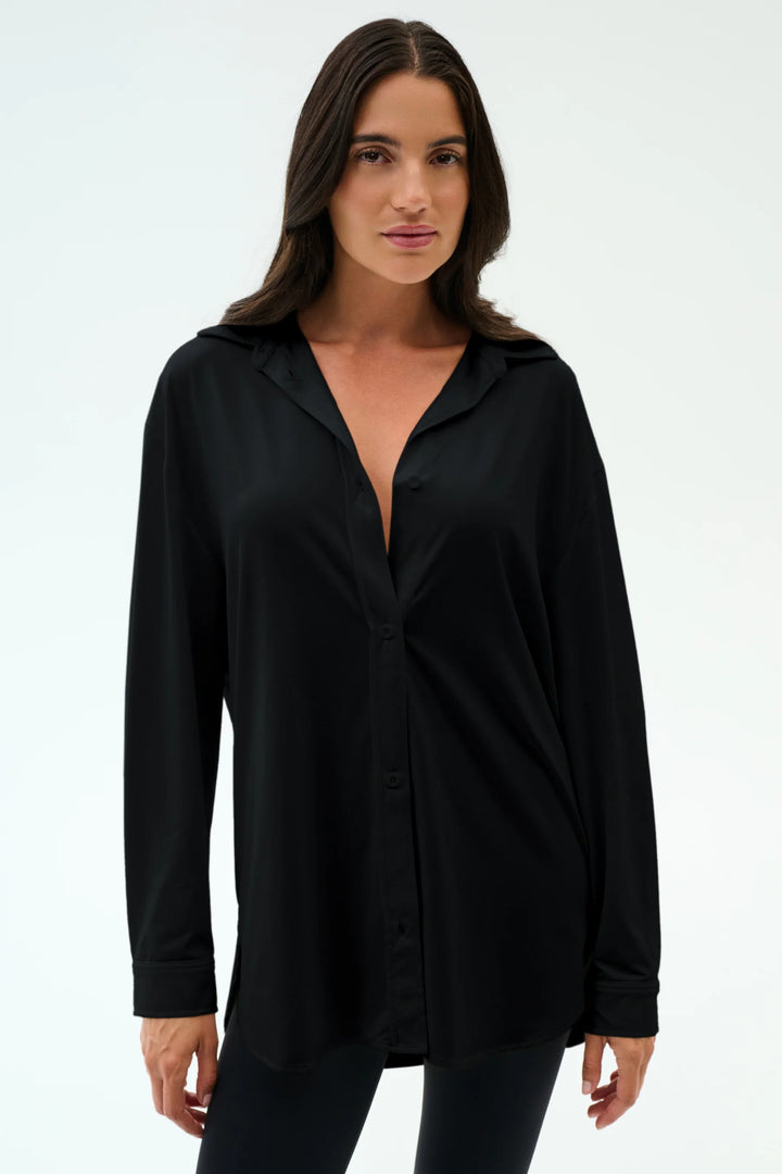 Kate Airweight Lite Button Down - Black