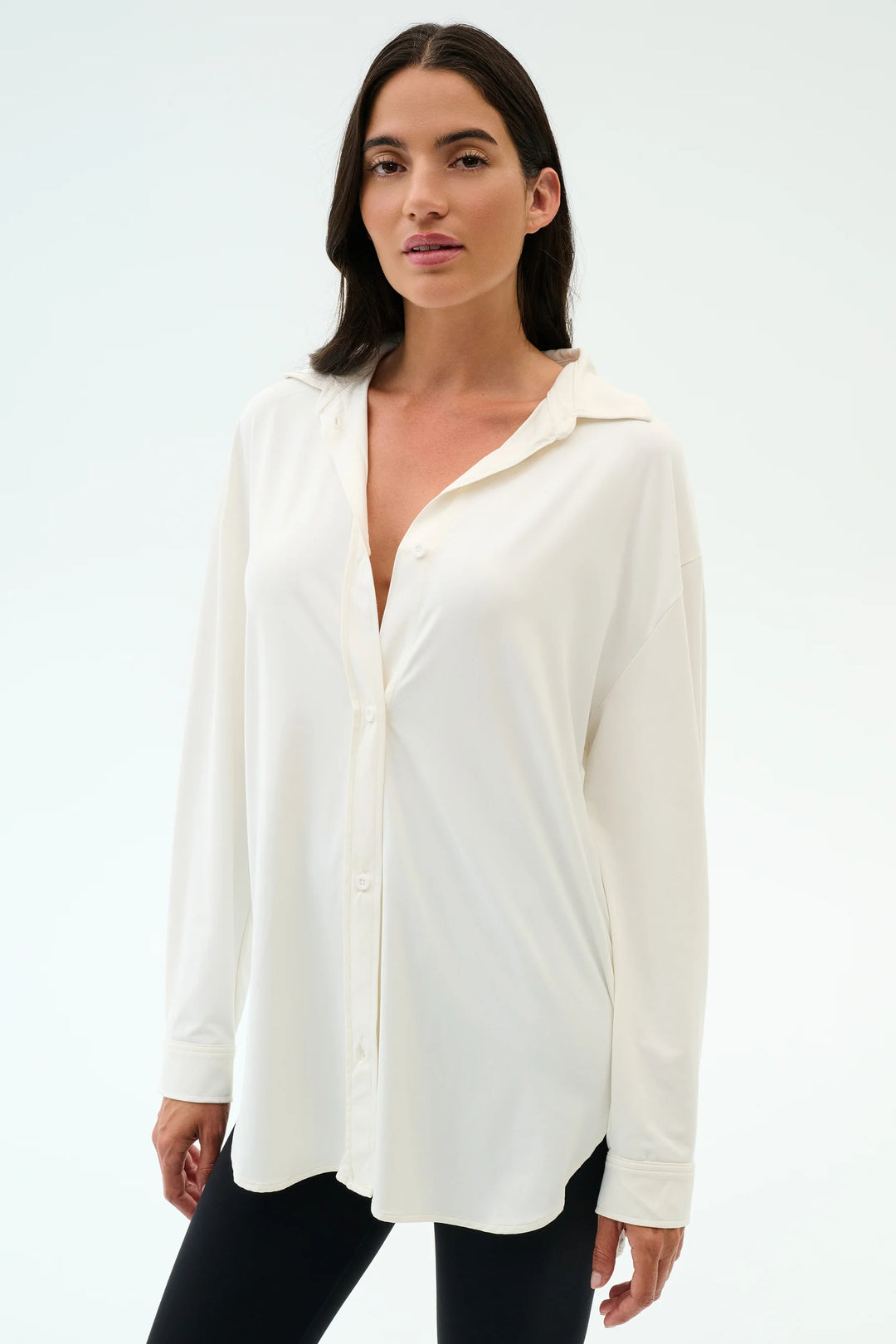 Kate Airweight Lite Button Down - White