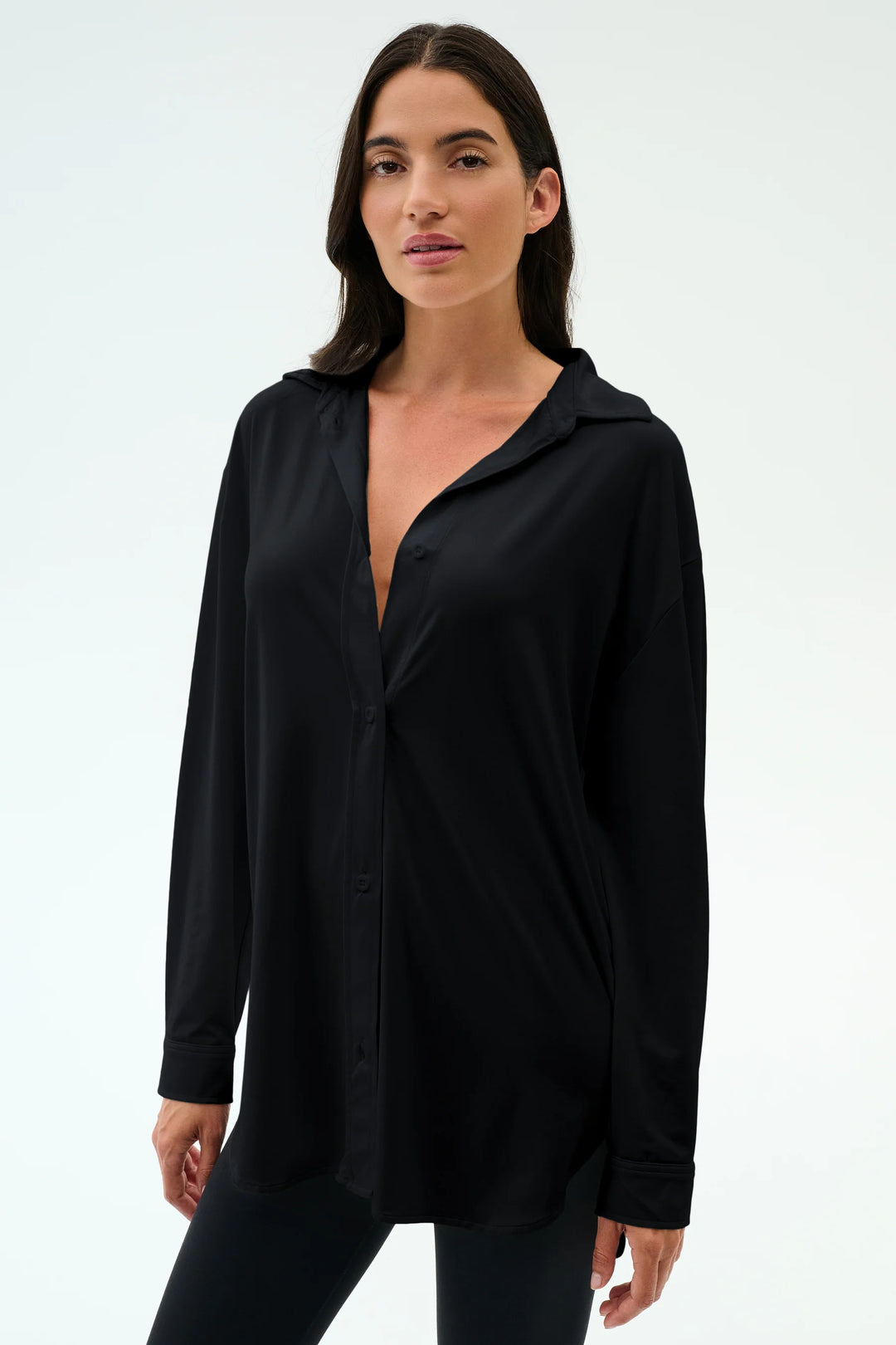 Kate Airweight Lite Button Down - Black