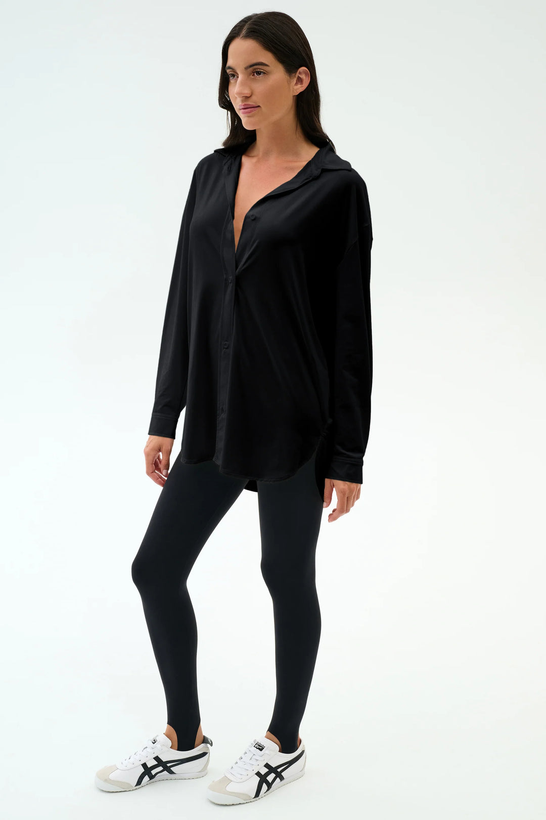 Kate Airweight Lite Button Down - Black