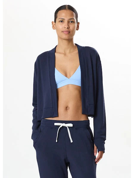 Suzan Fleece Cardigan - Indigo