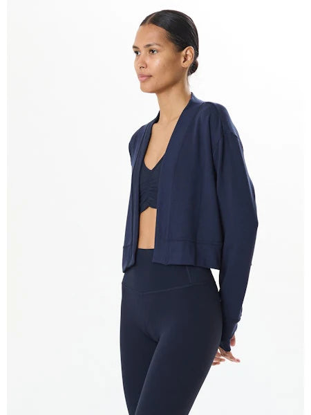 Suzan Fleece Cardigan - Indigo