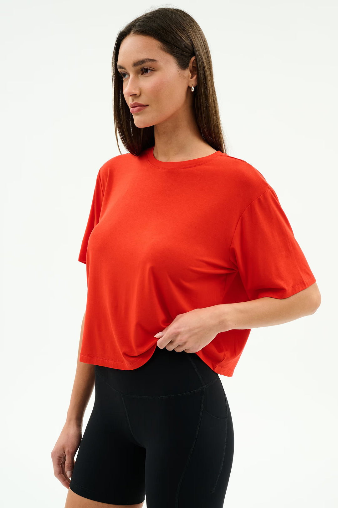 Djuna Oversized Jersey Tee - Lotus Red