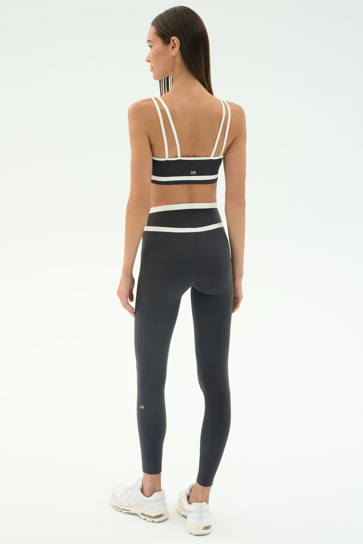 Mason High Waist Rigor Full Length 28" Legging - Graphite/White