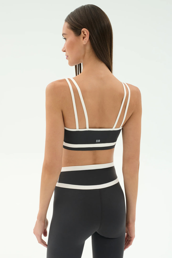 Eva Rigor Double Strap Bra - Graphite/White