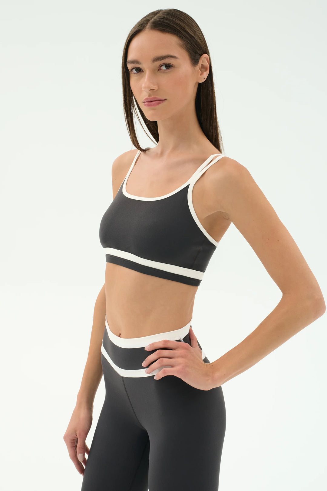 Eva Rigor Double Strap Bra - Graphite/White