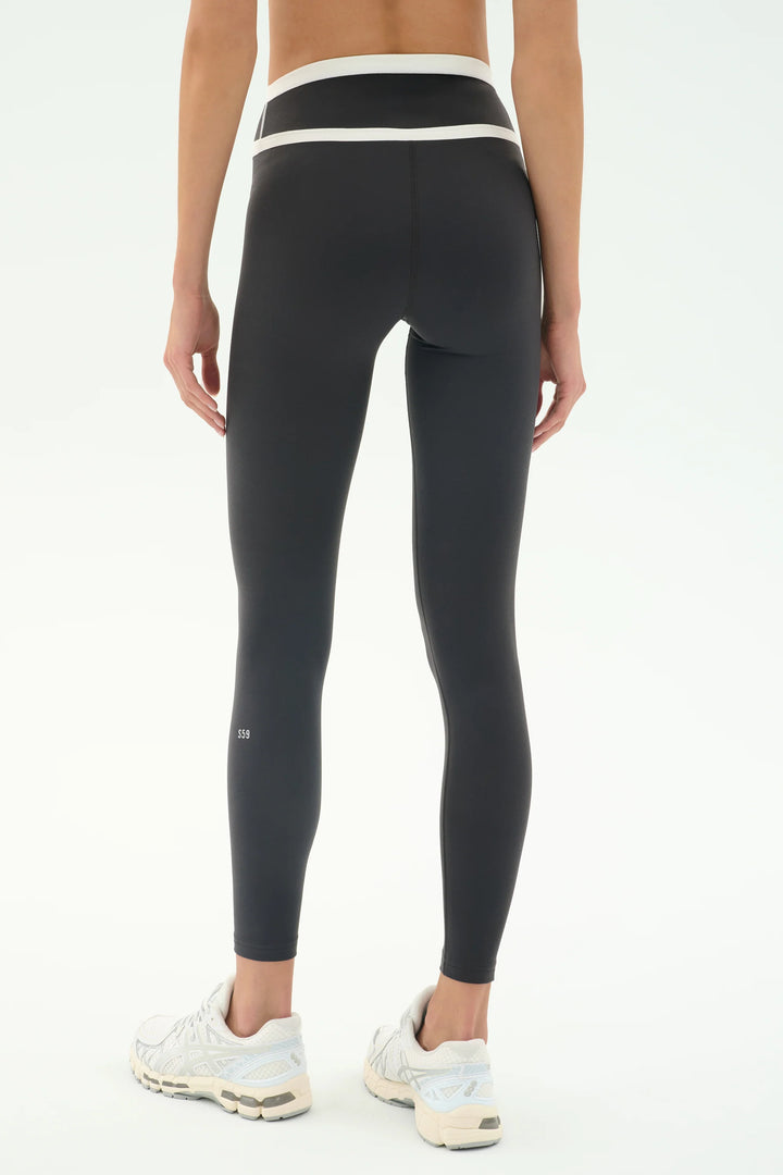 Mason High Waist Rigor Full Length 28" Legging - Graphite/White