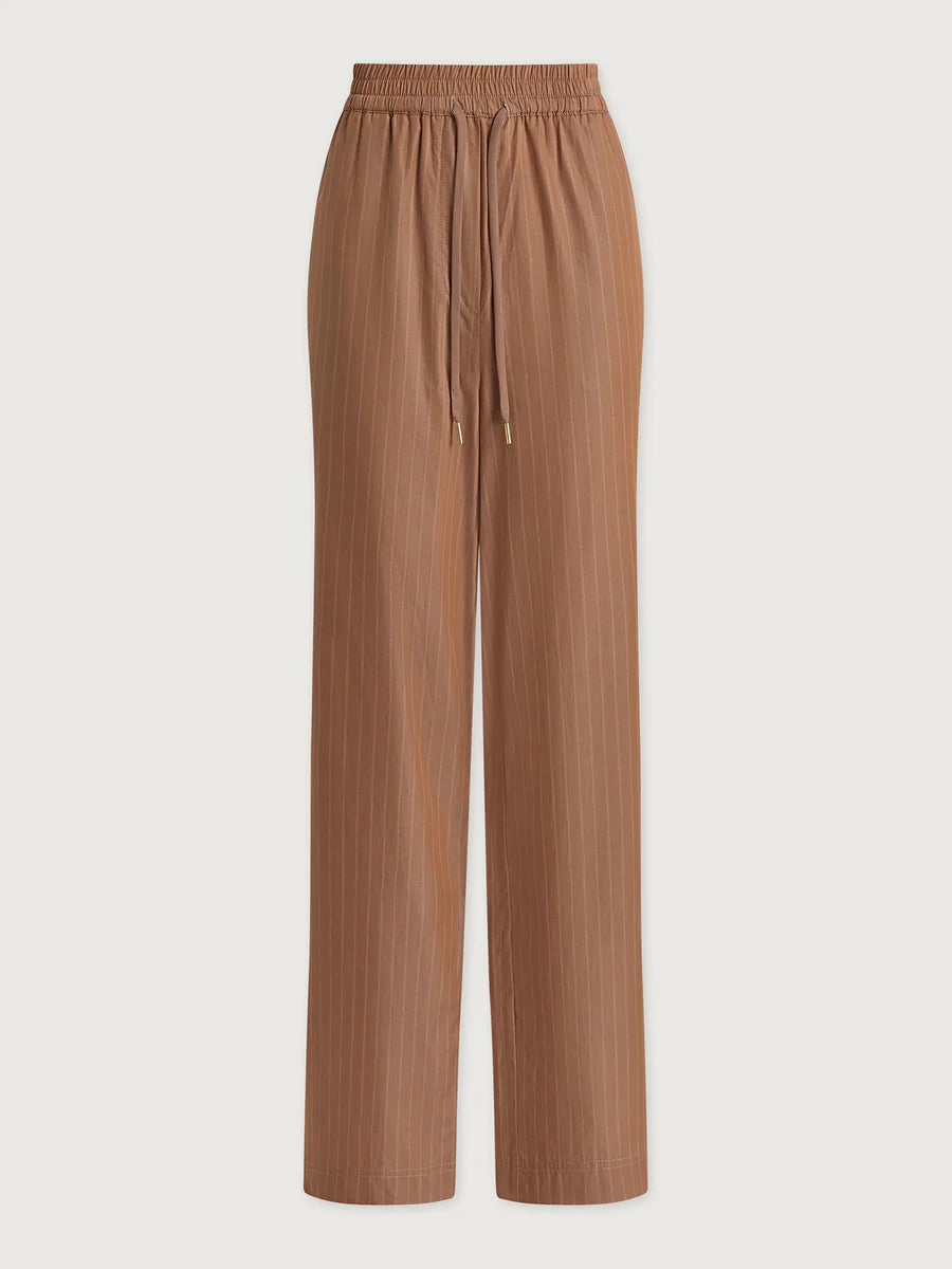 Rowan Straight-Leg Pant 30" - Camel Stripe