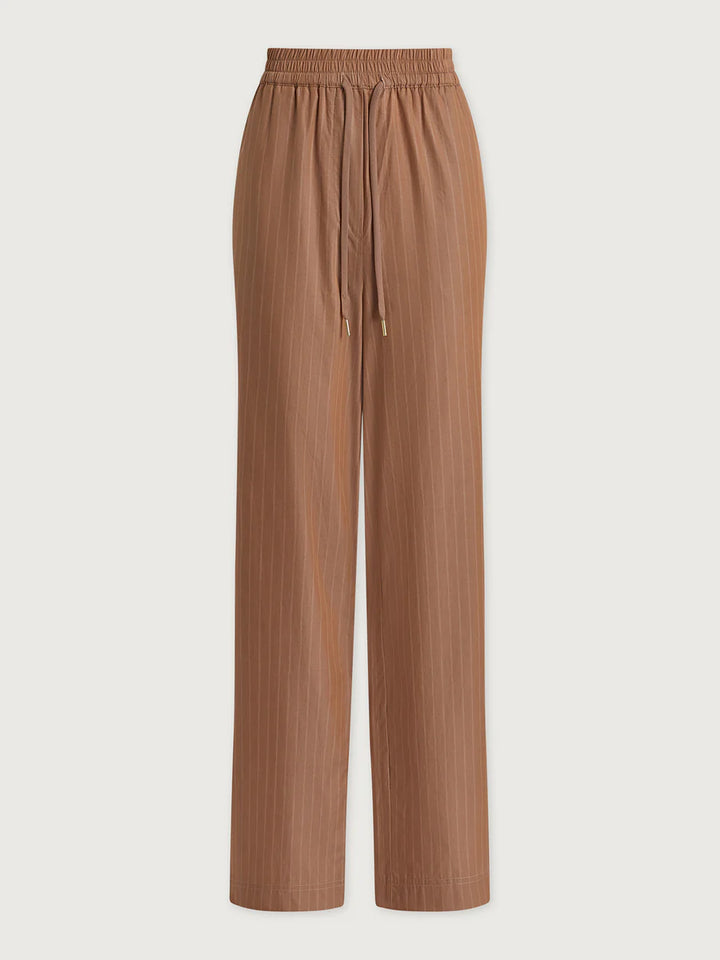 Rowan Straight-Leg Pant 30" - Camel Stripe