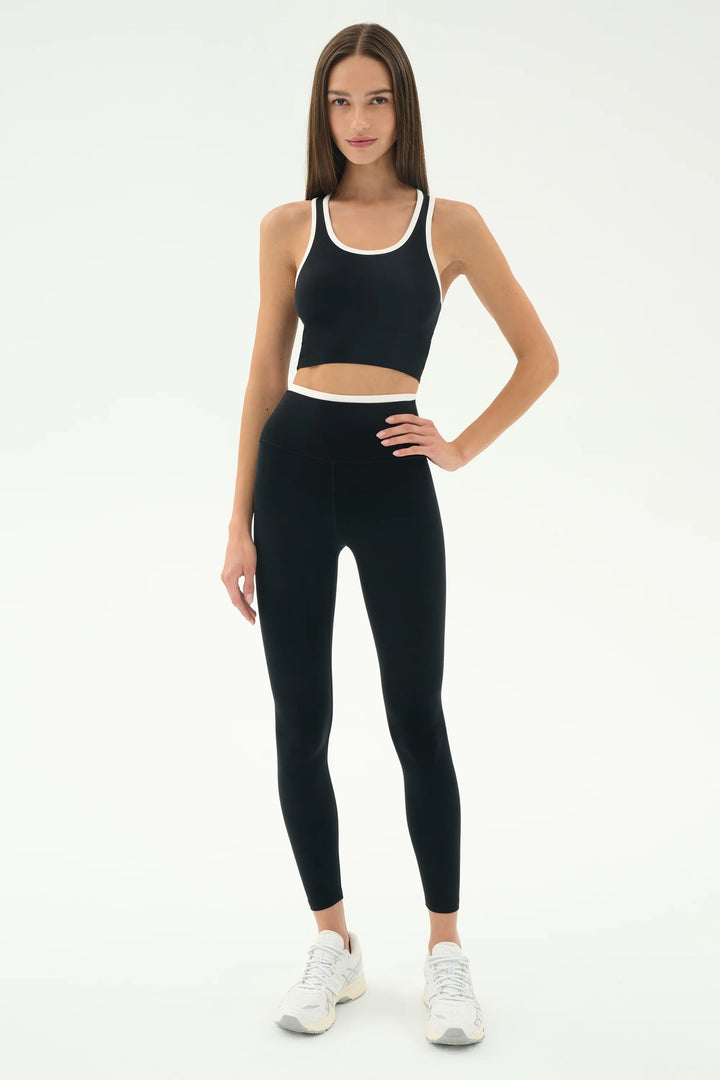 Dual High Waist Airweight 7/8 Legging - Black/White
