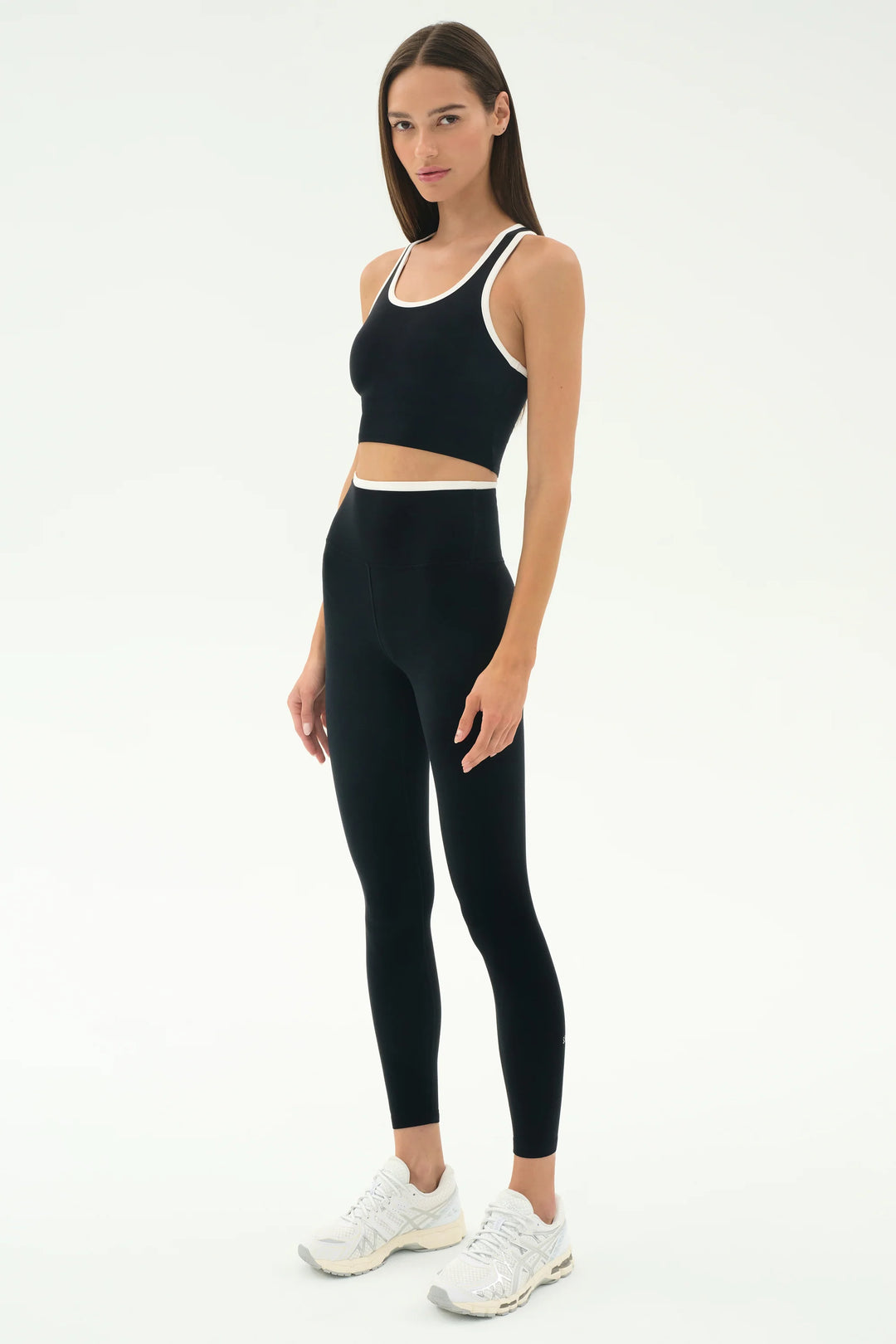 Dual High Waist Airweight 7/8 Legging - Black/White