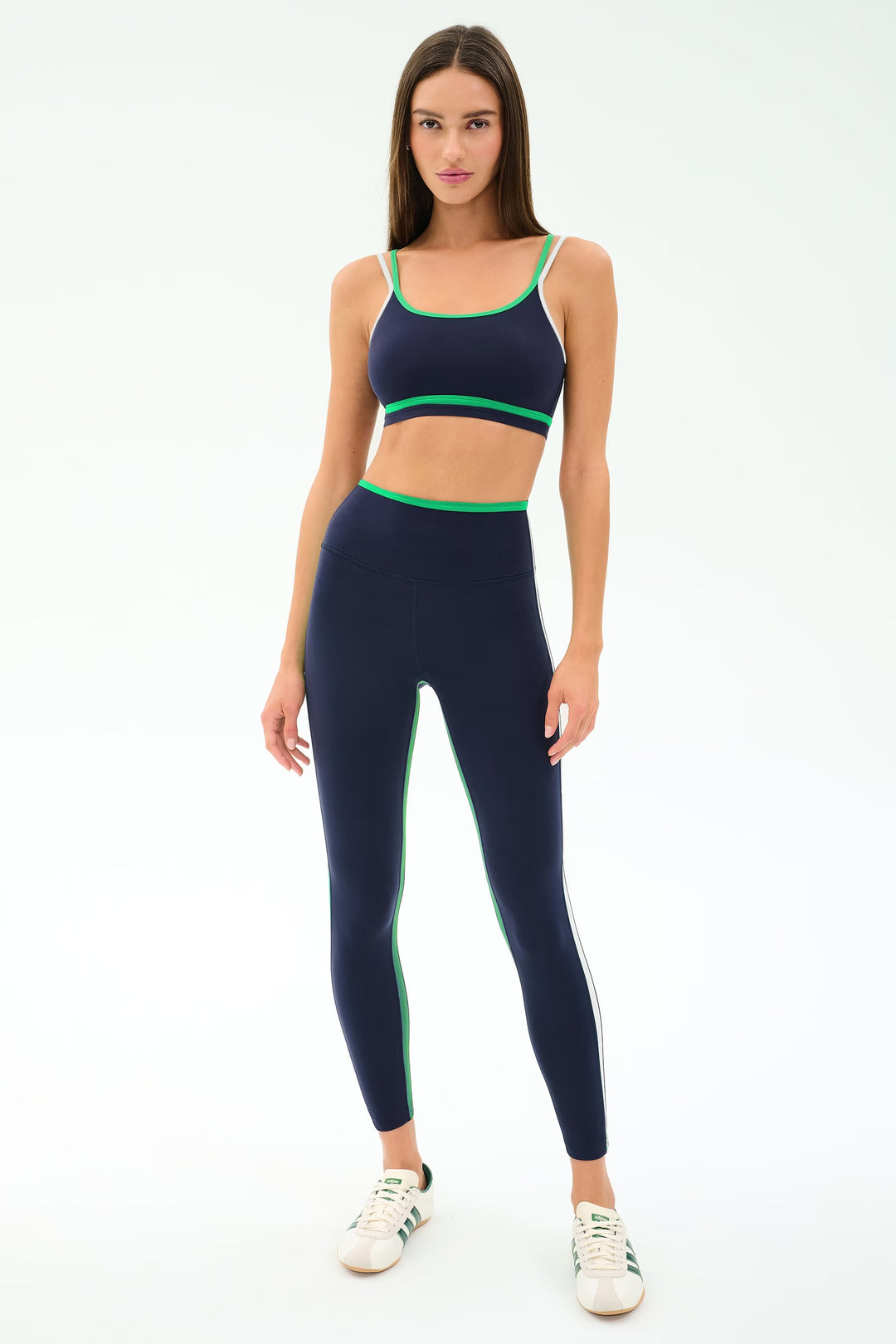 Sam High Waist Rigor 7/8 Legging - Indigo/Spearmint