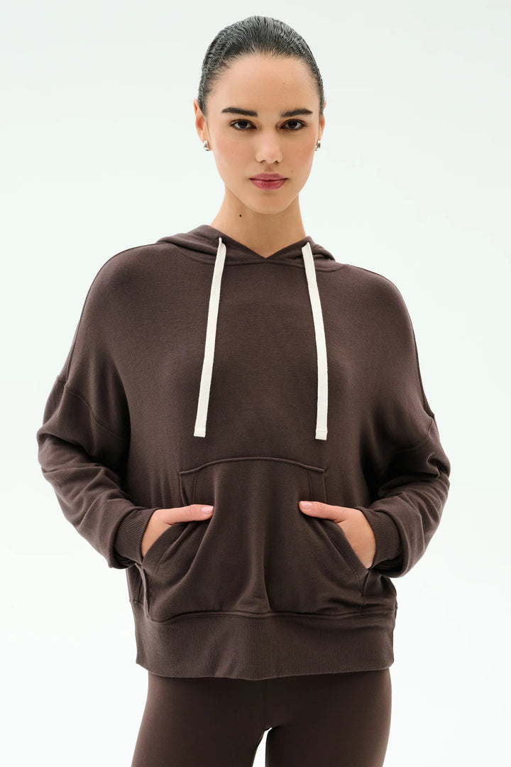 Joey Long Sleeve Hoodie - Dark Chocolate