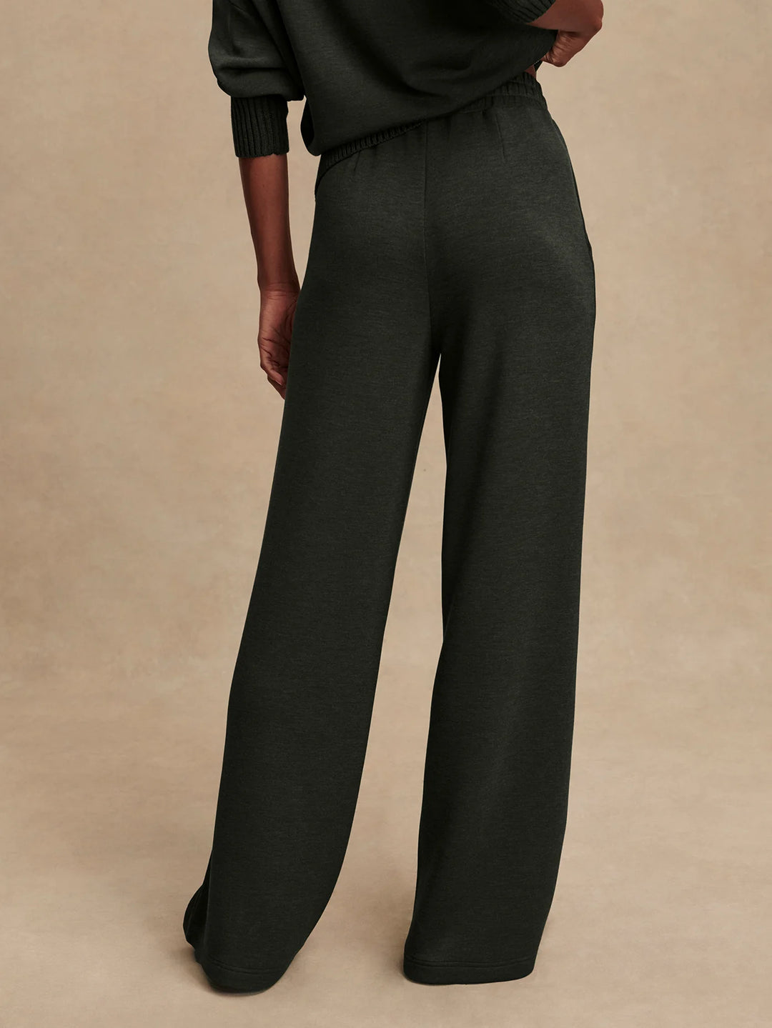 Extra Wide Leg Pant 29.5" - Olive Marl