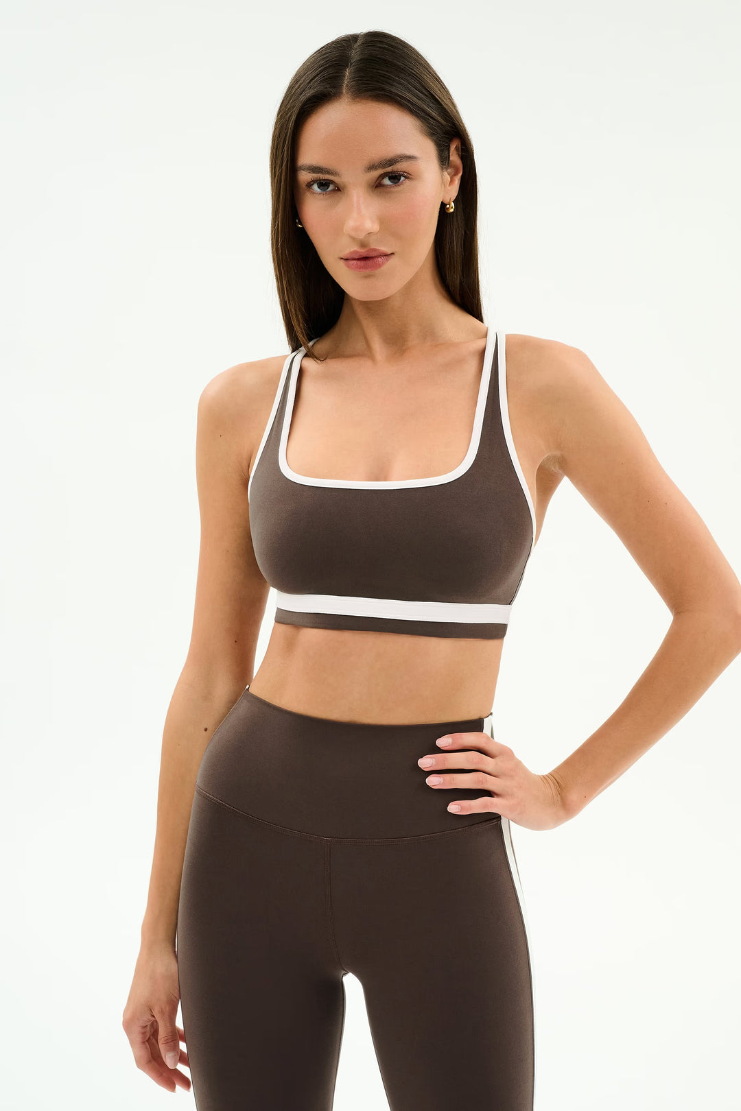 Bianca Rigor Bra - Dark Chocolate/White